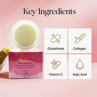 Crème Visage Double Action Éclaircissante Marque Blanche au Glutathion, Collagène et Acide Kojique – Estompe les Cicatrices d'Acné, Anti-Rides Sûr et Raffermissant