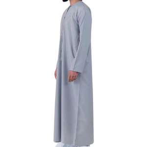 Algodón islámico tradicional Jalabiya manga corta verano Jubba con tela transpirable ropa de hombre-Accesorio - Product Image 5