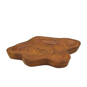 ถาดเสิร์ฟพร้อมอุปกรณ์ตกแต่งคุณภาพระดับพรีเมียมถาดไม้ทรงกลมถาดไม้ขัดเงาธรรมชาติดีไซน์แบบแฮนด์เมด - Product Image 2