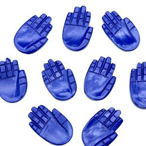 25mm lapislázuli Hamsa forma tallada joyería hacer encantos amarillo piedra preciosa natural con poder curativo para mano en forma de Palma - Product Image 4