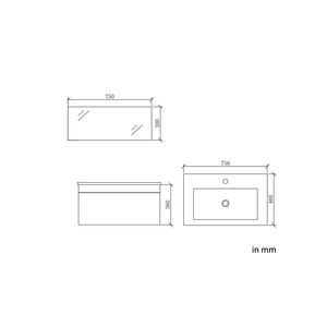 Set da Bagno Jet-Line COMO II Nero con Mobile Lavabo Resistente all'Acqua e Lavabo in Ceramica Stile Francese Include Piano in Marmo - Product Image 4