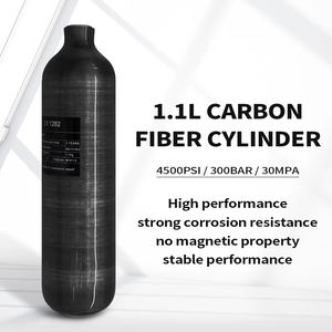 Tanque de Aire para Paintball de Fibra de Carbono de 1.1L, Cilindro Ligero de Alta Presión OEM - Product Image 2
