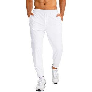 กางเกงมีเชือกรูดทรงหลวมสำหรับผู้ชายกางเกงเอวกลางผ้าแคนวาสผ้าฝ้าย100% ระบายอากาศได้ดีสำหรับตีกอล์ฟ - Product Image 2