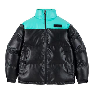 Logo personnalisé OEM Hommes Manteaux Rembourrés Hommes Bulle Doudoune Veste Manteau Personnalisé Hommes PU Cuir Chaud Matelassé Veste d'Hiver - Product Image 4