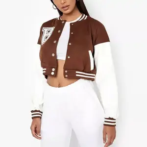 Top qualité personnalisé hiver Baseball laine corps varsity veste femmes en gros bas prix meilleure qualité