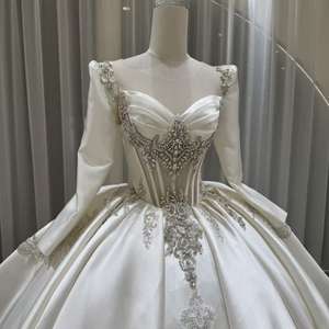 ชุดแต่งงานผ้าซาตินหรูห<span class=keywords><strong>ร</strong></span>า Jancember OY040 ประดับด้วยลู<span class=keywords><strong>ก</strong></span>ปัด แขนยาว ทรงบอล<span class=keywords><strong>ก</strong></span>าวน์ ชุดเจ้าสาวแบบราชวงศ์ สำหรับพิธี<span class=keywords><strong>แต่งงาน</strong></span>ที่โบสถ์ - Product Image 5