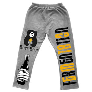 Men's Pants Washed <b>Jogger</b> Oversized <b>Stacked</b> Baggy Trousers Customized Logo Printed Casual Lightweight High Street Flared Loose - Product Image 2