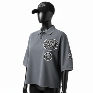 <b>Women</b> High Quality <b>Polo</b> <b>Shirt</b> GSM Polyester Pique Lightweight Breathable Grey Solid Custom Logo Wear Cotton <b>Women</b> <b>Polo</b> <b>Shirts</b> - Product Image 4