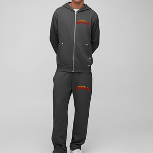 Ensemble sweat-shirt et jogging surdimensionné en molleton français 100% coton de haute qualité, logo brodé personnalisé, sweat-shirt lourd - Product Image 1