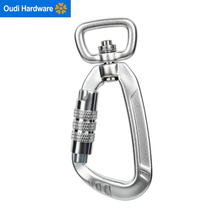 <span class=keywords><strong>Mousqueton</strong></span> professionnel en aluminium à verrouillage rotatif H2086 4KN pour équipement d'escalade et laisses pour animaux de compagnie - Product Image 1