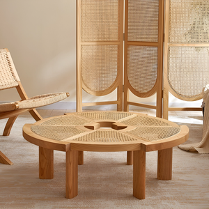 โต๊ะข้างกาแฟหวายไม้คุณภาพสูงสวยงามสําหรับตกแต่งห้องนั่งเล่นในบ้านและโต๊ะกาแฟผลิตในเวียดนาม - Product Image 2