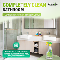 AlmaWin RTS 1 Nettoyant pour Salle de Bain 500ml Menthe Fraîche Efficace Contre le Tartre, les Résidus de Savon et la Saleté Détergent Végétalien Biologique