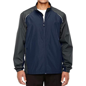 Chaqueta de pista para correr de nailon de secado rápido para hombre, ropa de entrenamiento con cremallera para deportes al aire libre, chaqueta estampada transpirable de otoño 100% - Product Image 2