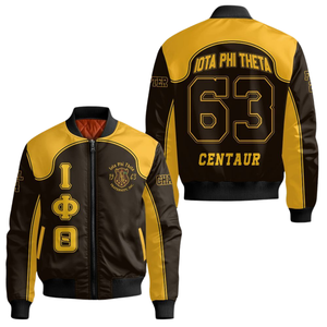 Veste universitaire en satin Iota Phi Theta 1963, fraternité grecque, bomber brodé, satin brillant, style universitaire, vêtement d'extérieur haut de gamme - Product Image 3