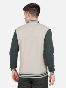 Veste d'université personnalisée OEM pour hommes vente en gros 100% coton col côtelé bouton de manchette Letterman College Baseball Bomber pour l'hiver - Product Image 2