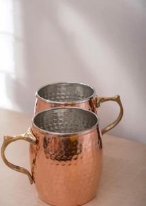 100% Pure <b>Copper</b> Ceramic <b>Cup</b> with Handle for Tea Coffee and Creative Cocktails-Available in Bulk Quantity for Sale - Product Image 4
