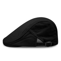 Venta al por mayor de invierno de estilo Vintage Plaid Hombres Boina Sombrero Unisex Cortavientos Cálido Newsboy Ivy Cap