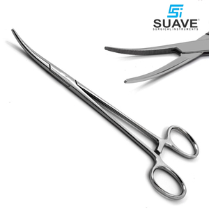 Ensemble de 2 pinces chirurgicales en acier inoxydable, manuelles, de haute qualité, réutilisables, pinces hémostatiques Kelly, INSTRUMENTS CHIRURGISCHES SUAVE - Product Image 2