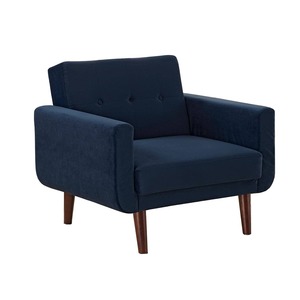 Sillón Convertible Giratorio y Reclinable para Oficina en Casa con Patas de Madera y Tapicería de Tela GSD68019 - Product Image 1