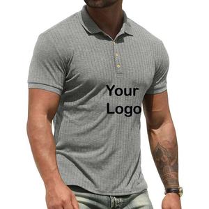 โปโลกอล์ฟสำหรับผู้ชายสีทึบโดยตรงผลิตจากโรงงานส่งออกที่มุ่งเน้นการออกแบบตามสั่ง - Product Image 4