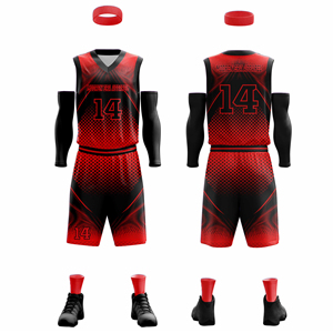 เสื้อกีฬาบาสเก็ตบอลบาสเก็ตบอลระบายอากาศน้ำหนักเบาพิมพ์ลายได้ตามต้องการ - Product Image 5