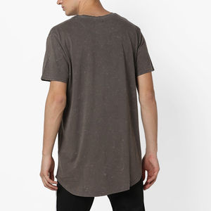 Camiseta de manga corta con cuello redondo para hombre, camiseta desgastada de algodón para hombre más vendida, camiseta de lavado ácido en nuevo estilo - Product Image 3