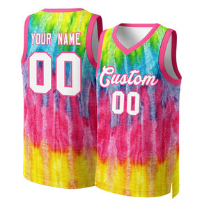 Maillot de basketball vintage unisexe personnalisé, séchage rapide, maille respirante, antibactérien, grande taille, uni, teint, 100 % polyester, sans manches - Product Image 4