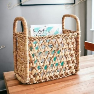 Recién llegado, cesta de almacenamiento de ratán decorativa hecha a mano Natural de madera de pino, nueva cesta de almacenamiento de último diseño para sala de estar - Product Image 2