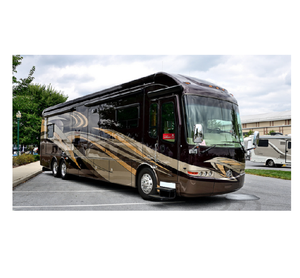 RV camper motorhome travel trailer recreational vehicle comfortable living space modern design long distance road trip family - Product Image 1