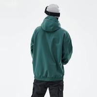 Veste d'hiver chaude à capuche personnalisée pour homme, en toile imperméable respirante, couleur vert foncé, pour la randonnée en plein air