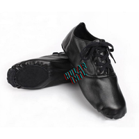 Chaussures Logo OEM Chaussures de danse folklorique marron clair en cuir Pu pour femmes en cuir de vache noir Danse Jazzy