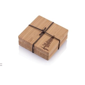 Sous-verres et sets de table en bois écologiques, design minimaliste, taille personnalisée, bois naturel, forme carrée, couleur personnalisée, vente en gros - Product Image 4