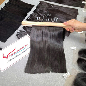 Paquetes de trama de pelo virgen Remy vietnamita 100%, cabello liso de hueso de alta calidad, gran stock al por mayor - Product Image 1
