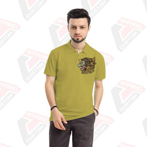 Premium Men's for Polo <b>Shirt</b> Comfortable and Stylish with Eco-Friendly Denim Batik Corduroy Fabrics for Summer - Product Image 1