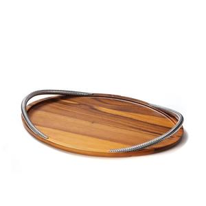 Big Sell Natural Wooden Serving <b>tray</b> With Metal handle <b>Dinner</b> And Kitchenware Food Tea Coffee Serving Storage <b>Tray</b> Platter - Product Image 3