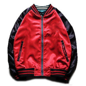 Original de haute qualité OEM Designer Outdoor Men Luxury Letterman Custom Logo Leather Patchwork Bomber Varsity Jacket - Product Image 1