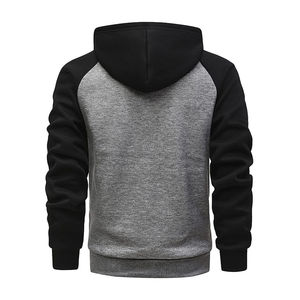 Sudadera con capucha y cremallera de moda informal para hombre, sudadera con cremallera completa, cómoda chaqueta con capucha de lana de algodón para Otoño e Invierno - Product Image 3