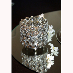 Venta caliente Crystal Diamond T Light Holder Set Hecho a mano Estilo moderno Decoración del hogar Decoración de la boda - Product Image 6