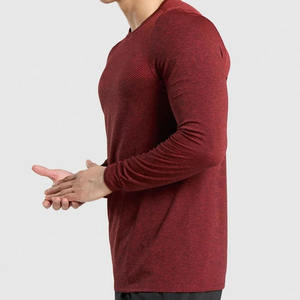 Venta al por mayor compresión Running camiseta Fitness Tight manga larga entrenamiento Jogging camisetas gimnasio para hombres - Product Image 6