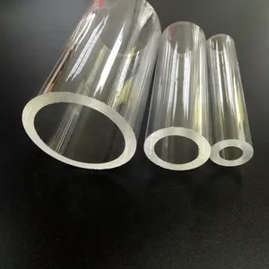 Custom Extrusion Transparent Fluorescence Acrylic PMMA Tube Various Sizes for Lampcover Pipes Light Tube