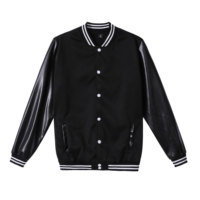 Jaket Varsity Wanita Model Letterman Musim Dingin, Kerah Tegak Longgar, Bahan Katun Fleece, Bernapas, Tahan Angin, Cepat Kering, Kualitas Tinggi