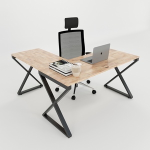 Bureau en L contemporain minimaliste XConcept HBXC015 140x140 avec double moteur, mobilier de bureau pour chambre à coucher, assemblage requis - Product Image 1