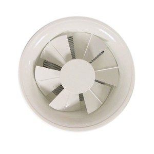 3JW 160061 VIM DJHR F 125 Round Swirl Steel Diffuser RAL 9010 Ventilation <b>Fan</b> <b>Parts</b> - Product Image 1