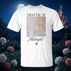 Camiseta Meet Me At Midnight Princess para mujer, camiseta gráfica de algodón blanco, cuello redondo, manga corta, impresión digital - Product Image 3