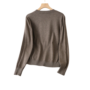 Women's Casual O-Neck <b>Long</b> Sleeve Solid Zipper Knit Sweater Soft <b>Warm</b> Pullover Ribbed Cuff Hem Regular Fit Winter Daily Wear Top - Product Image 1