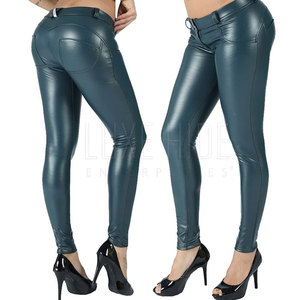 Nouveau style de pantalons en cuir pour femmes à jambe droite de haute qualité Pantalon en cuir pour femmes Prix de gros - Product Image 1