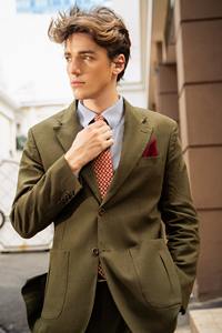 Veste de costume d'absinthe de style classique vêtements pour hommes lin de haute qualité pour les services d'été ODM fabriqués au VietNam - Product Image 2