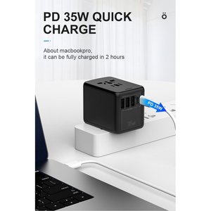 Adattatore da viaggio da USB-C a USB-A 35W caricabatterie rapido-forniture elettriche/ciabatte e prolunghe - Product Image 6