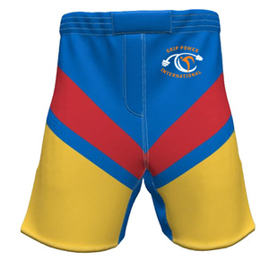 Shorts de plage décontractés pour hommes en polyester, taille élastique, logo personnalisé brodé, respirant, séchage rapide, motif géométrique pour la course à pied - Product Image 3