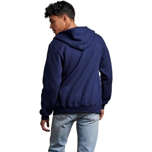 Sweat-shirts à capuche en molleton 100% coton pour hommes, cordon de serrage, automne, broderie unie, logo personnalisé, vente en gros à bas prix - Product Image 5